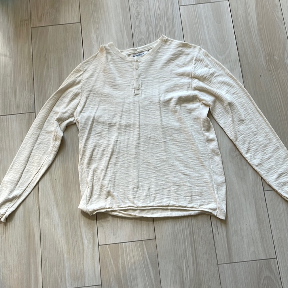 Mens long sleeve cream shirt